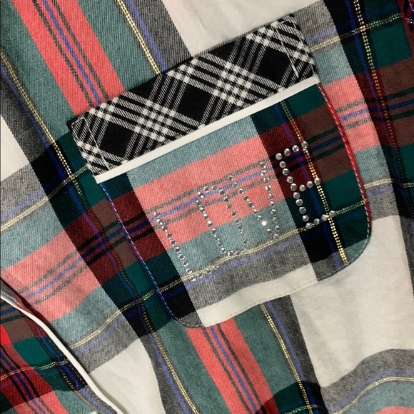 NWT Victorias Secret Plaid Button-Up Romper - Picture 4 of 5